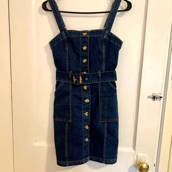 H&M | Dresses | Denim Hm Mini Dress | Poshmark